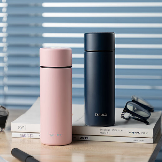 
TAFUCO 316 stainless steel thermos mini small girl drinking water cup high-value coffee cup 120ml blue T1423