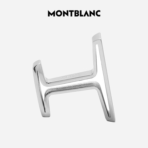万宝龙MONTBLANC钢矩形银灰色袖扣114760男士礼物