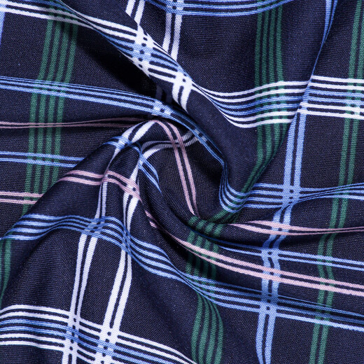 AIMER Men [Serie de Sille-Sleve] Pantalones de pijama a cuadros clásicos para pantalones caseros para hombres NS42F684 Dark Blue Plaid YH8 L (170)