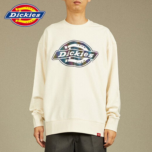 
Dickies sweatshirt men and women couples Dikushi 2024 new hooded autumn and winter couples cotton plus velvet top student trendy brand Asphalt black-12596 [2023 new product/color radium S