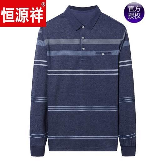 Hengyuanxiang Pure Cotton Fot Fot Fot Fot Forting Men's Spring и осенняя базовая футболка средних лет и пожилой отец носит отворотный лацкал настоящий карманный топ 9902 Зеленый M 165 Вес-125 Jin [Jin равно 0,5 кг]