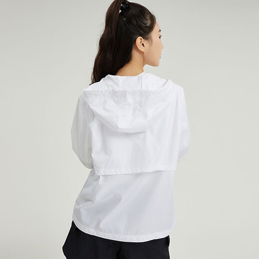 耐克（NIKE）外套女装夏季运动服宽松连帽休闲夹克梭织开衫上衣DM6180 DM6180-100白色  XL