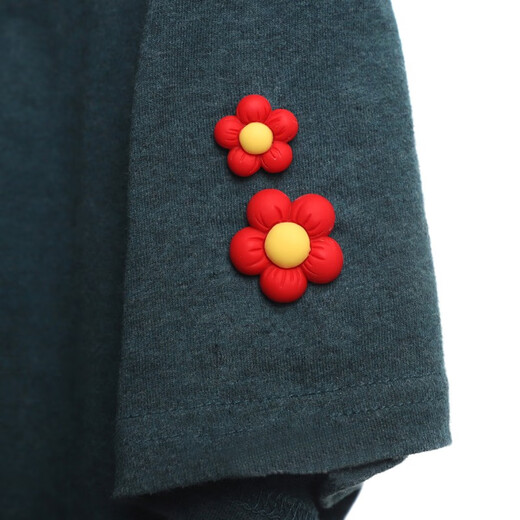 EKUSTYEE gives you a small red flower brooch badge charity flower student medal pin accessories event graduation gift large resin red flower + safety pin style pin style