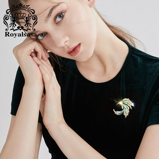 Royal Salsa Jiguang Pianyu temperament high-end niche brooch exquisite new fashion suit pin light luxury accessories