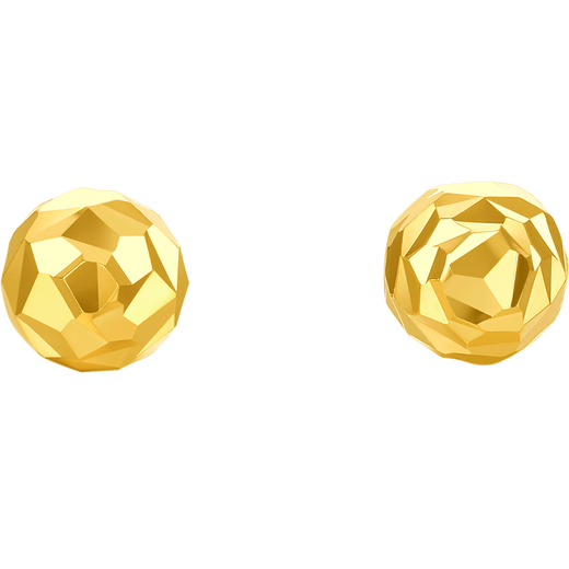 Saturday Blessing Yellow 18K Gold Small Gold Beads Earrings Stud Earrings Girls Birthday Gift C0913263 Pair