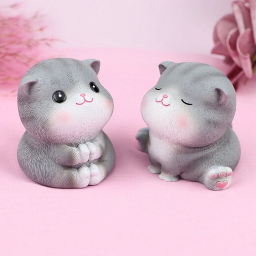 [Qu meisi] Geburtstagsgeschenk Katze Nika kleine Ornamente Mädchen-Herz niedlich