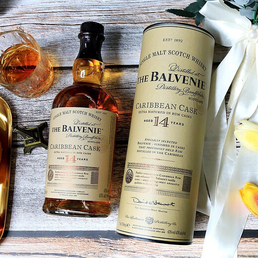Balvenie 14 ans Caribbean Barrel Scotland Speysy Whisky 700 ml 43 degrés Boîte-cadeau Vin importé