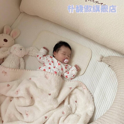 Pu Fuao ins milk velvet blanket baby blanket spring autumn winter baby blanket coral velvet blanket newborn kindergarten quilt squirrel style 90*130cm