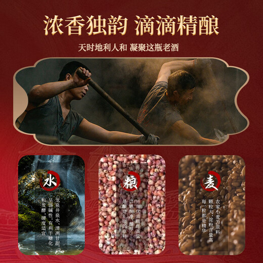Luzhou Laojiao Sichuan 52% Luzhou-flavor liquor full box grain wine ration wine wedding banquet business banquet gift liquor gift box 52% 500mL 6 bottles Luzhou Laojiao liquor full box