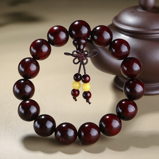 Moon seal hundreds of rivers Venus small leaf red sandalwood bracelet wood decoration Buddhist bead bracelet men and women Venus about 15mm