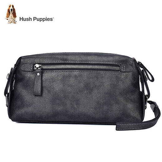 Hush Puppies (cachorros de silencio) Capa de bolso de mano Top Cawhide Gran capacidad Bolso de negocios casual Regalo gris plateado para novio Día de San Valentín