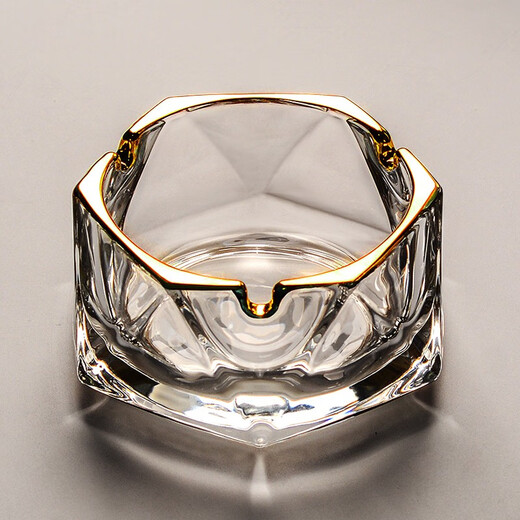 Manwei office ashtray creative personality household cigarette cup living room high-end anti-fly ash crystal ashtray Phnom Penh + Phnom Penh