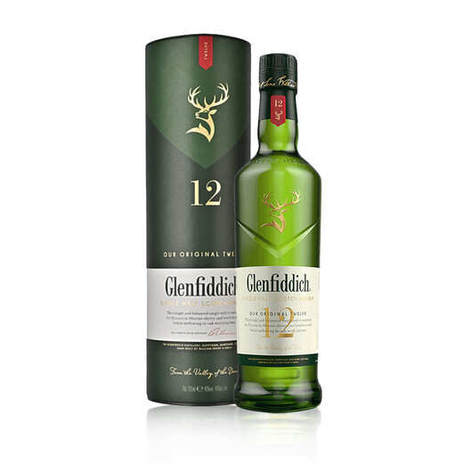 格兰菲迪（Glenfiddich）【7-PLUS】苏格兰斯佩塞鹿之谷精选单一麦芽威士忌洋酒原瓶进口 格兰菲迪12年700ml有码