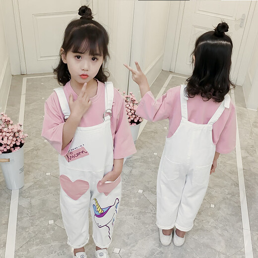 Maikudo Girls Marluts Traje de 3 a 15 años de niña Traje de niños Nuevo estilo de tamaño mediano Pantalones sueltos Conjunto de dos piezas de dos piezas de 120 cm