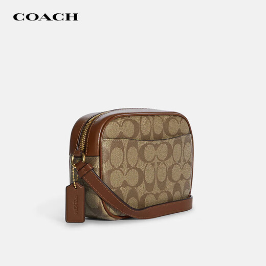 蔻驰（COACH）Jamie经典老花相机包花卉印花单肩斜挎包 【浅卡其老花】C9926 IMDQC