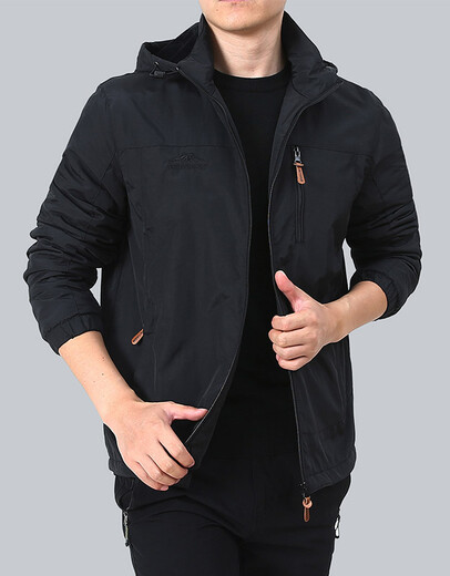 JP Jacke plus Fleece Herren -Kapuze Casond Dicke Jacke warm 9898 schwarz m
