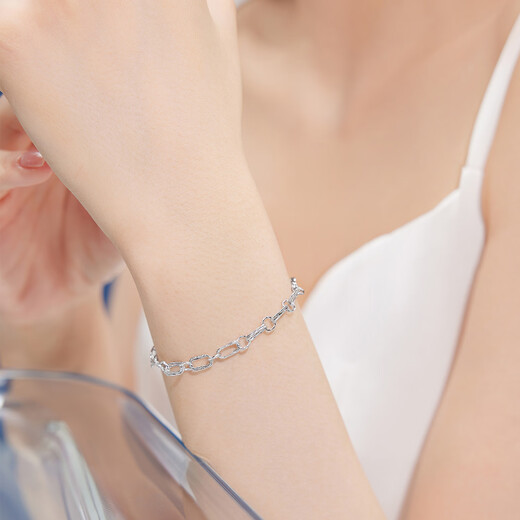 Lukfook Jewelry Platinum Bracelet Interlocking Platinum 950 Double Layer Bracelet Price Approximately 6.45g