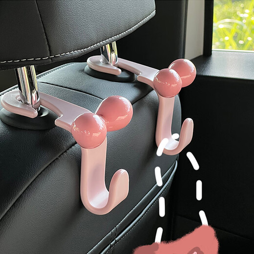 Fan Yejia Dopamine Bow Car Seat Back Hook Car Storage Pink Car Goods 520 Gift for Girlfriend Car Seat Back Hook Pink 2 Pairs