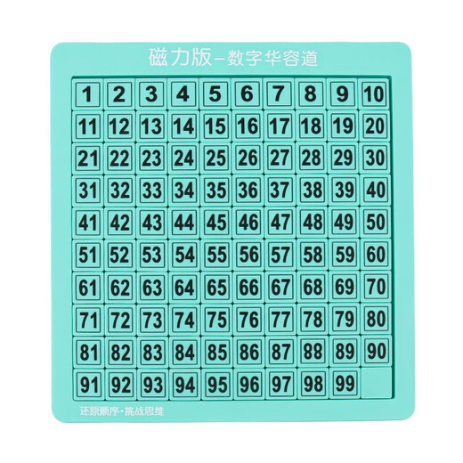 贝智鹿磁力版一数字华容道滑动拼图游戏幼儿园数学板小学生儿童启智玩具 强磁(36格)数字华容道6x6