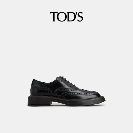 TOD S End of Season Special TOD S Official Men's Leather Carved Business Casual Lace Up Leather Shoes Men's Shoes Black 39