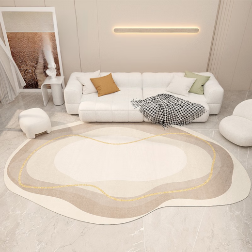 Sala de estar de alfombra manta de mesa de sofá de forma especial