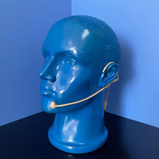 Skin color wired headset microphone unidirectional ear-hook headset live recording stage performance opera microphone skin color external lock