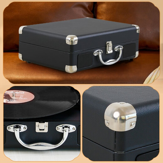 Fei Shuai vinyl record player Bluetooth audio gramophone record player retro all-in-one player birthday gift annual party group purchase gift Valentine's Day gift home decoration March 8th Goddess Day classic black (shipped nearby)