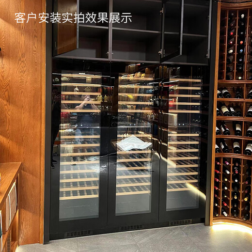 EREMITE external door panel embedded red wine cabinet constant temperature wine cabinet cold drink tea refrigerator frost-free air-cooled cold drink tea cabinet fresh cabinet Embraco frequency conversion embedded wine cabinet 3 temperature zones/glass door 95 bottles