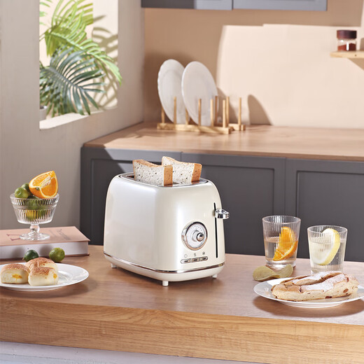 Sidile European retro toaster plus double slot double-sided baking sandwich machine breakfast machine toaster fully automatic toaster one-piece two-piece pearl green