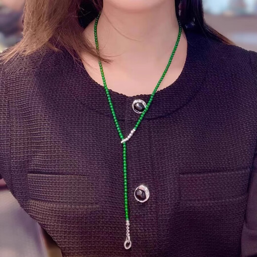 Baozha millet bead chain buckle 18K gold inlaid with diamond tassel pendant emerald necklace pearl bracelet connecting buckle accessories 18K gold diamond bead buckle suitable for 3-7mm beads