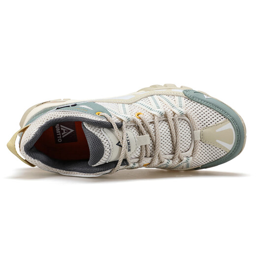 Hantu Atmungsfreie Wanderschuhe niedrig obere Top nicht rutschfeste Kee-resistente Wanderschuhe Four Seasons Mesh New komfortable schockabsorbierende Wanderschuhe beige/olivgrün 755-Frauen (atmungsaktives großes Loch) 36