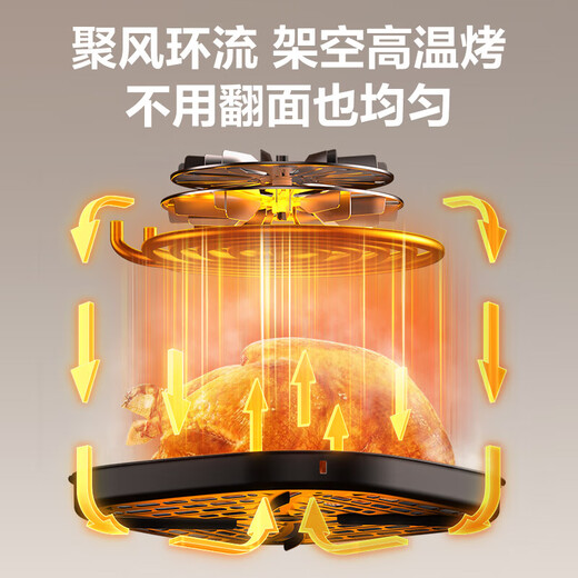 SUPOR air fryer, no-turning 5L large-capacity visual household multifunctional fryer, LCD touch control oil-free low-fat electric fryer, steam tender French fries machine, visual no-turning 5L