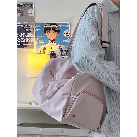 Xingxi sports yoga short-distance luggage bag large capacity handbag women's business trip swimming fitness bag crossbody backpack pink 37*20*24cm