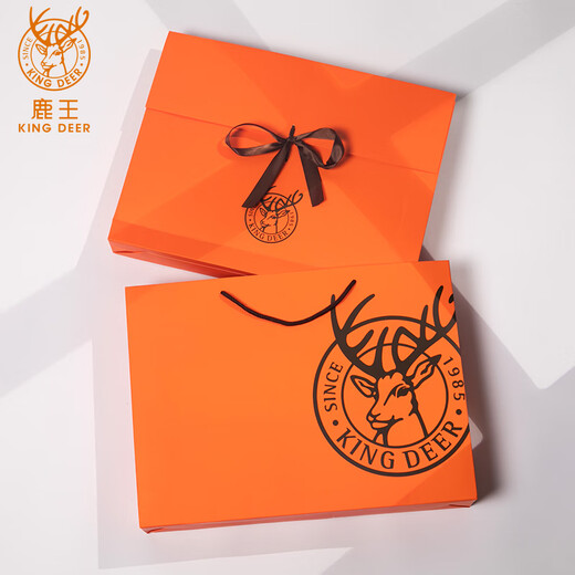 鹿王（KING DEER）100%羊绒围巾女秋冬季保暖女士围巾围脖礼盒装  大红深红