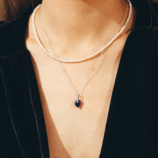 GEM STONE KING Sapphire 10K gold necklace fashion jewelry 2.52 carat pendant as a Chinese Valentine's Day gift for your girlfriend Sapphire