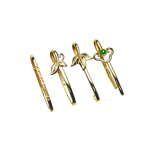 Shiniao 18k gold exquisite safety buckle buckle head jade jade clip buckle necklace buckle accessories nostalgic jade buckle head does not fade 01 style