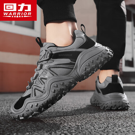 Warrior Dad Schuhe Männer vielseitige Gelegenheitsmänner Schuhe Sport Laufschuhe Männer 3891 Grau/Schwarz 44