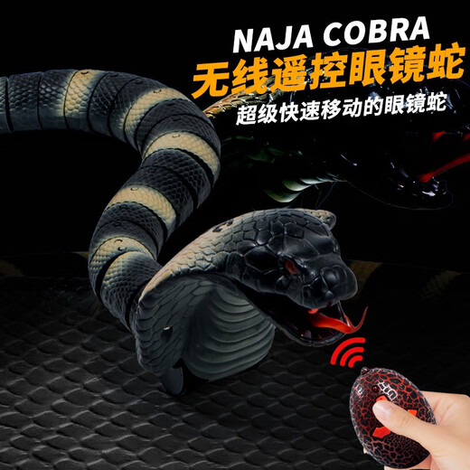 ZF-Kinder-Dekompression Streichspielzeug Simulation Fernbedienung Centipede Snake Spider Little Boy 3-5 Jahre alte Schwarze Technologie Animal [Schwarzes Modell] Simulierter Klapperschlangen 9909+ Schraubendreher offizieller Standard