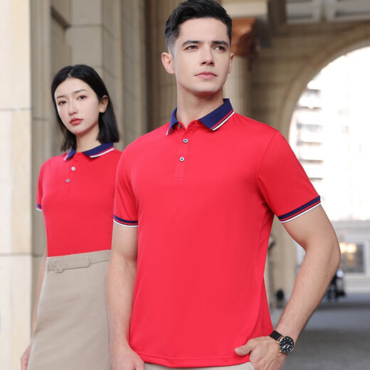 蔚印polo衫定制印logo工作服文化衫翻领工衣棉短袖t恤工服夏季订制男 9902白色 2XL