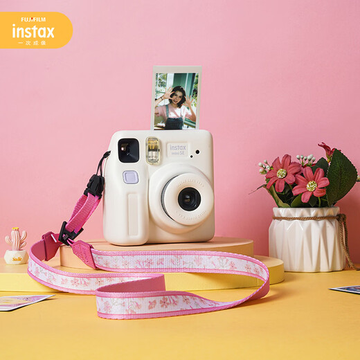 INSTAX Fuji instax camera strap orange floral