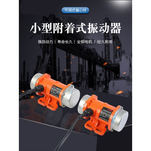 Yue Changsheng Industrial Vibration Motor Small Vibration Motor 220V380V Single Three Phase Vibrating Screen Micro Attached Vibrator Single Phase 220V Vibrator 100W Excitation Force 50KG1