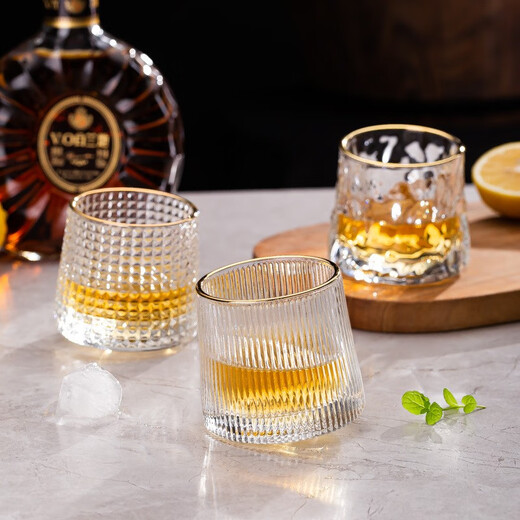 Katav water glass whiskey glass foreign wine glass beer glass crystal glass cup thickened tea glass juice cup