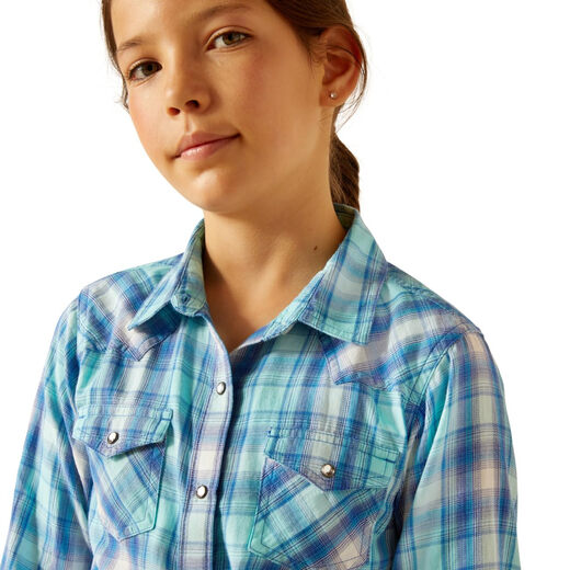 AriatAriat Girls Xico Shirt, Pink Peacock Pattern, XS Pink Peacock Pattern XS