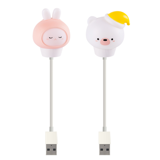创意LED小夜灯USB直插灯插电夜灯卧室床头氛围照明灯教师节送老师男女朋随伴手礼生日小礼物公司礼品 USB小熊灯