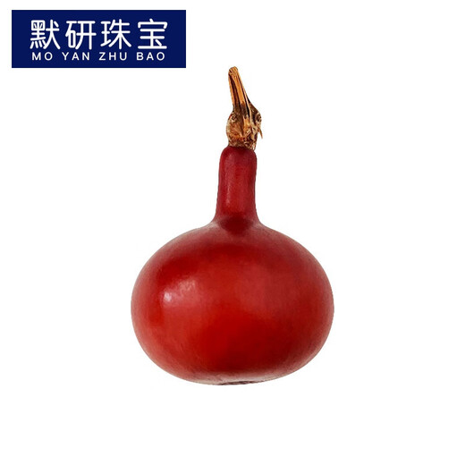 MOYAN Jade red gourd cultural toy hand piece, single-hand twisted small gourd for boys to play with, jade standard gourd 4-6cm A22-106 1 piece