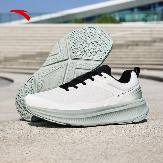 ANTA Shenxing 9丨Sneakers Men's 2024 Comfortable Commuting Sports Shoes Casual Shock Absorbing Jogging Shoes Paper Shabai-2 40