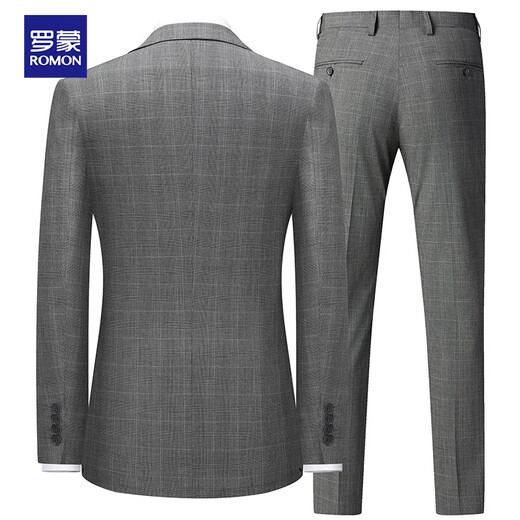 Luo Meng suit men's four seasons business casual professional formal suit suit groom suit wedding suit men's suit