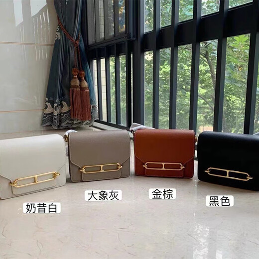 Bordifenasi leichte Luxus -Leder -Bag -Bag Damenbeutel Nase Tofu -Tasche Kangkang Bag Top Schicht Ziegenleder -Leder -Umhängetasche Schrägströme Handtasche Schwarze Goldschnalle kleine 18 cm Schwein Nase Tofu -Tasche