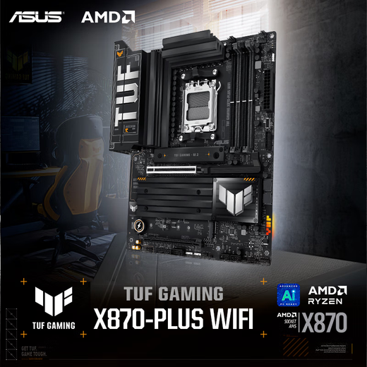 AMD Ryzen R9 9900X mit ASUS TUF Gaming x870-Plus WiFi Motherboard CPU Set Board U Set