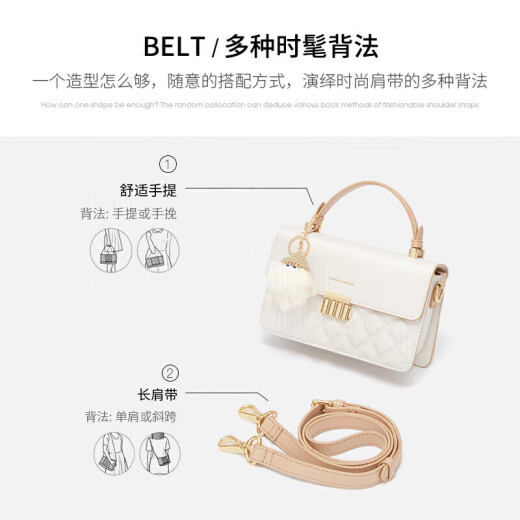 Cnoles bag women's bag cowhide women's versatile one-shoulder crossbody bag diamond square bag birthday gift for girlfriend